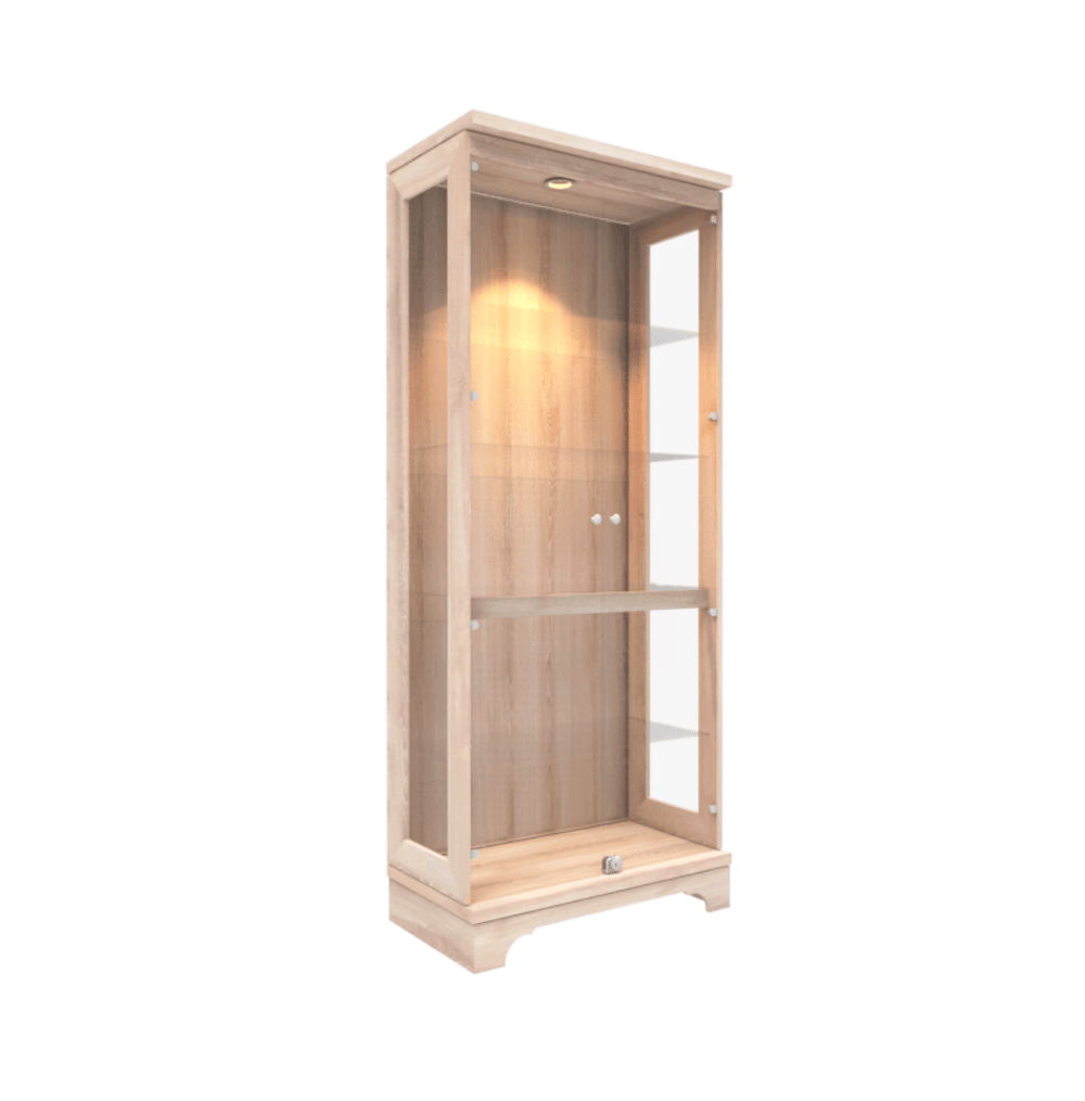 ตู้โชว์กระจก WISDOM DESIGN FURNITURE รุ่น CB-012 80 ซม. สีโซลิค